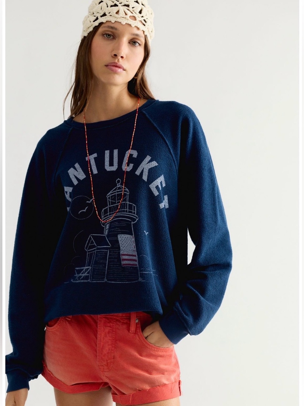 NWT Original Retro Brand Nantucket Crewneck Style 112602669 Navy size Large